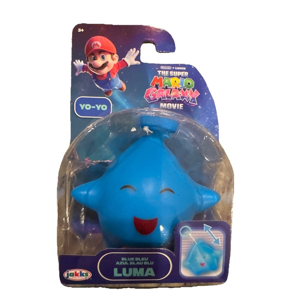 Jakks Pacific Super Mario Galaxy Movie Blue Luma Star Yo-Yo Toy NIB